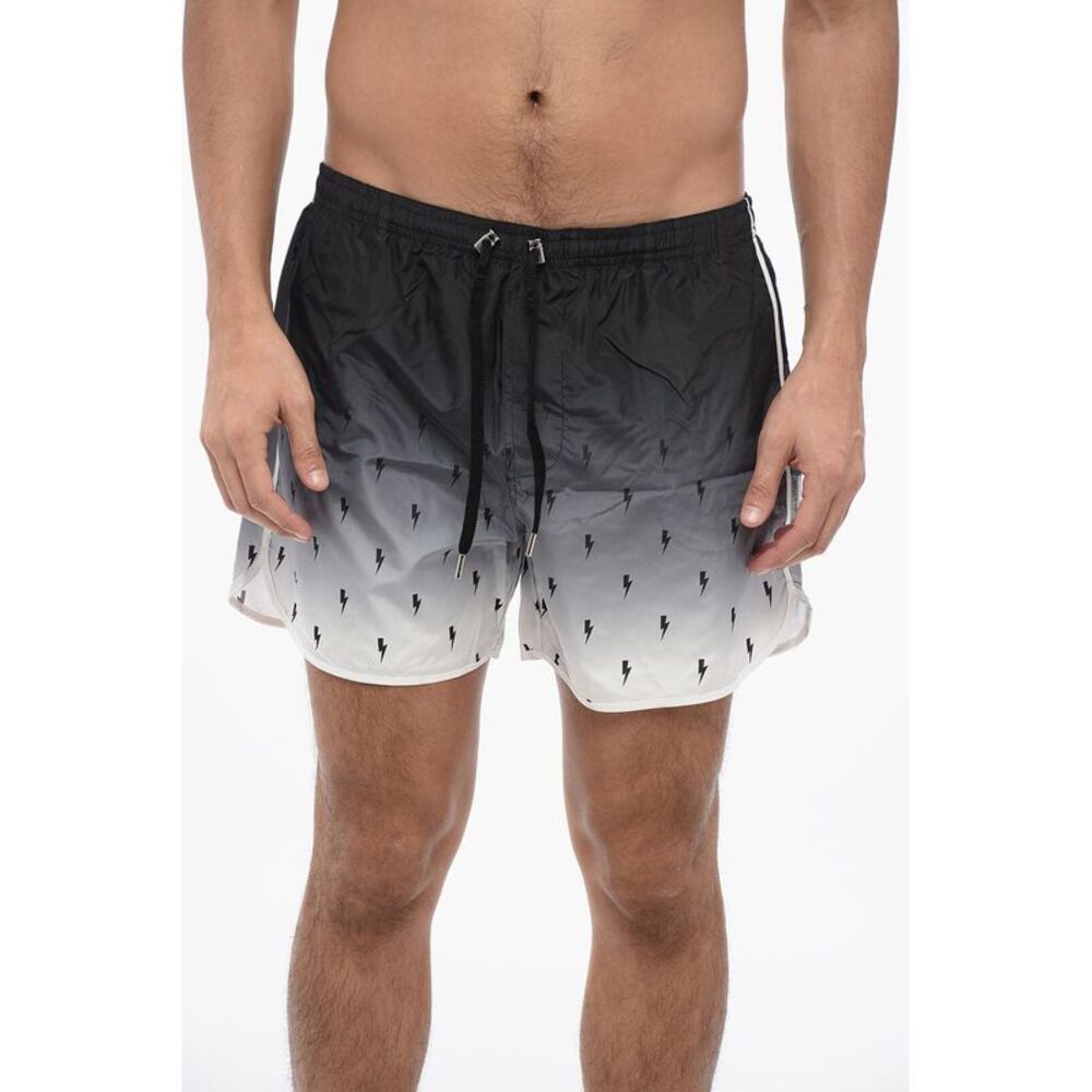 Degradé Nylon Boxer Swim Shorts ALL-OVER BOLT
